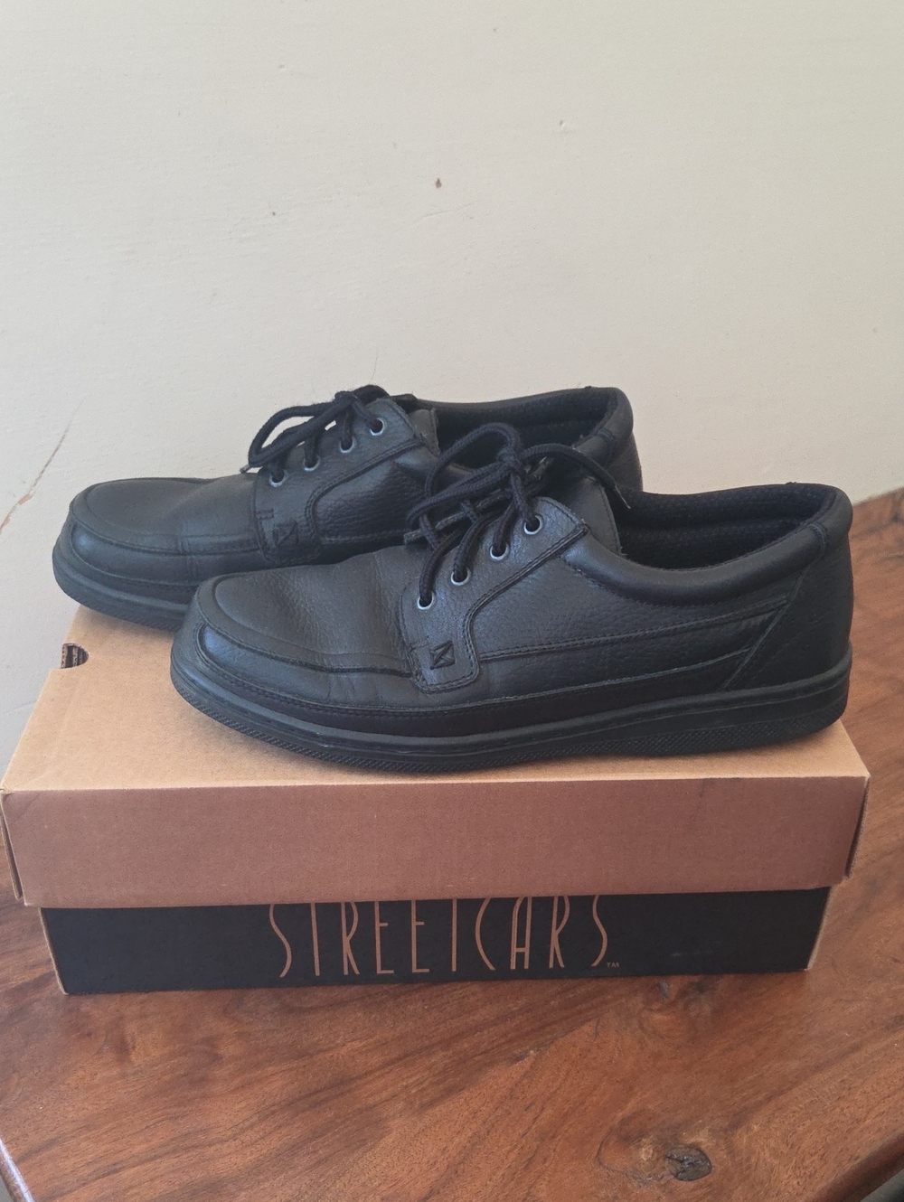 Streetcars 10.5 Men's Black Casual Lace-Up Shoes